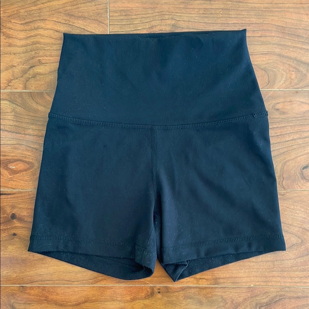 Yogalicious Lux Everyday 3 1/2" High-Waisted Black Athletic Shorts